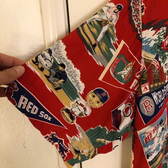 Vintage Boston Red Sox Reyn Spooner Hawaiian Shirt baseball MLB XL - Picture 4 of 9
